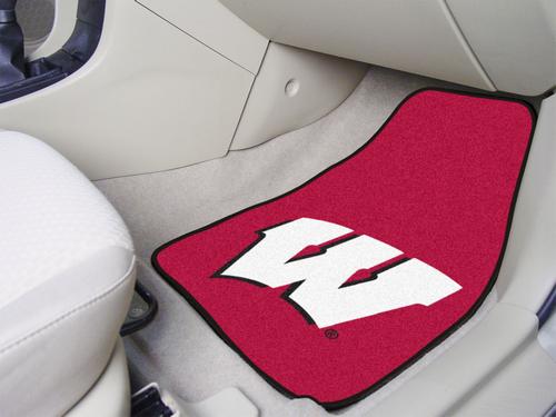University of Wisconsin-Madison Badgers Carpet Car Mats - W Logo - Click Image to Close