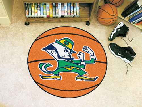 University of Notre Dame Fighting Irish Basketball Rug - Clover - Click Image to Close