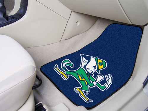 University of Notre Dame Fighting Irish Carpet Car Mats - Clover - Click Image to Close