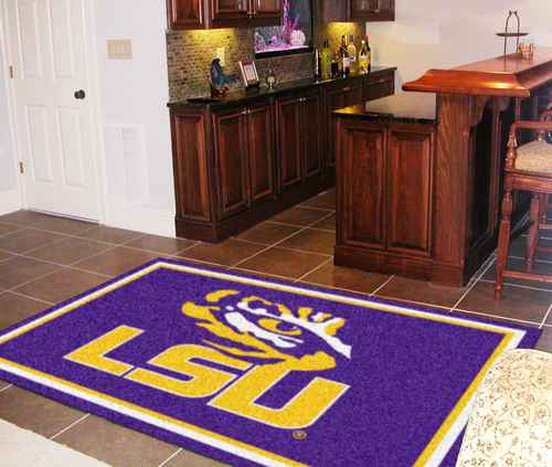 Louisiana State University Tigers 5x8 Rug - Click Image to Close