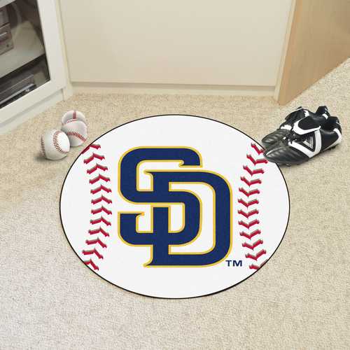 San Diego Padres Baseball Rug - Click Image to Close