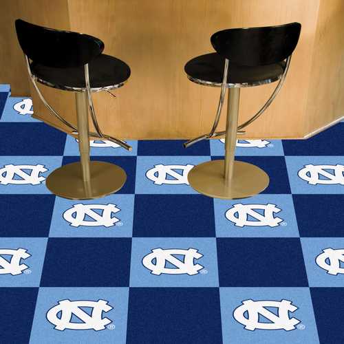 University of North Carolina Tar Heels Carpet Floor Tiles - Click Image to Close