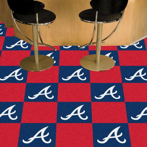 Atlanta Braves Carpet Floor Tiles - Click Image to Close