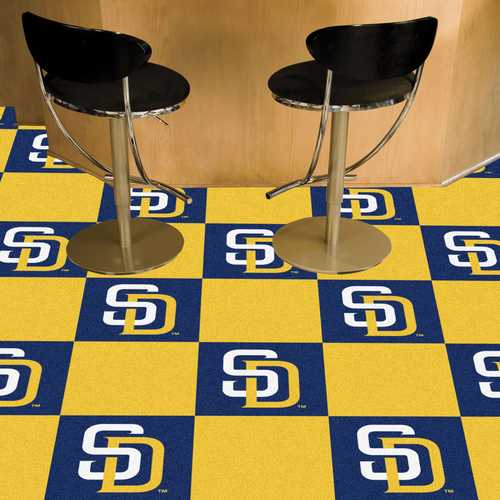 San Diego Padres Carpet Floor Tiles - Click Image to Close