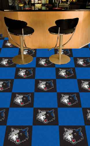 Minnesota Timberwolves Carpet Floor Tiles - Click Image to Close