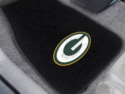 Green Bay Packers Embroidered Car Mats - Click Image to Close