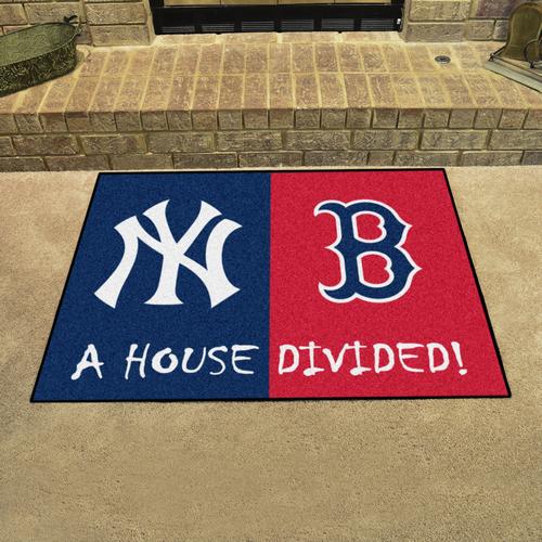 New York Yankees - Boston Red Sox House Divided Rug - Click Image to Close