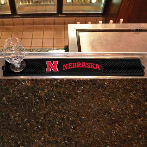 University of Nebraska Cornhuskers Drink/Bar Mat - Click Image to Close