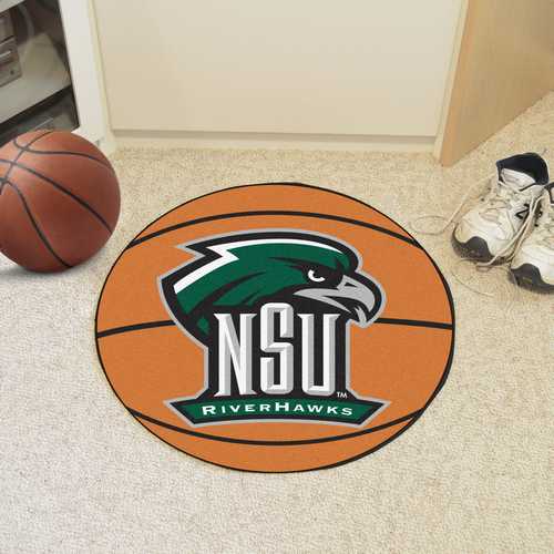 Northeastern State University RiverHawks Basketball Rug - Click Image to Close