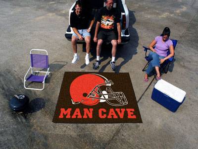 Cleveland Browns Man Cave Tailgater Rug - Click Image to Close