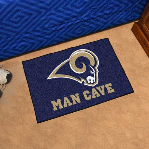 Los Angeles Rams Man Cave Starter Rug - Click Image to Close