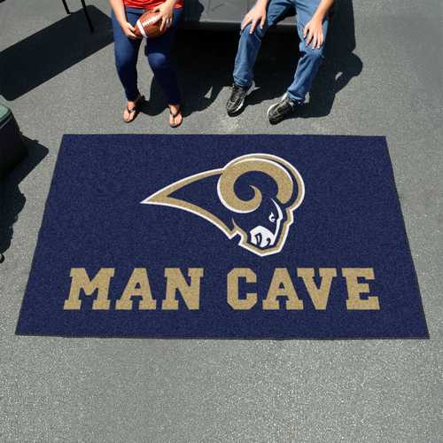 Los Angeles Rams Man Cave Ulti-Mat Rug - Click Image to Close