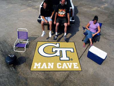 Georgia Tech Yellow Jackets Man Cave Tailgater Rug - Click Image to Close