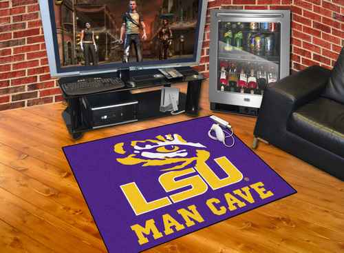 Louisiana State University Tigers All-Star Man Cave Rug - Click Image to Close
