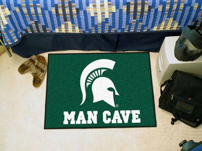 Michigan State University Spartans Man Cave Starter Rug - Click Image to Close