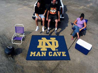 University of Notre Dame Fighting Irish Man Cave Tailgater Rug - Click Image to Close