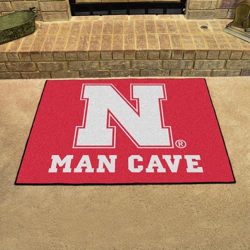 University of Nebraska Cornhuskers All-Star Man Cave Rug - Click Image to Close