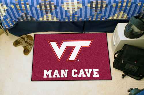 Virginia Tech Hokies Man Cave Starter Rug - Click Image to Close