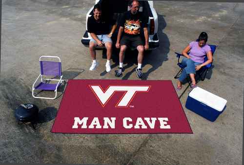 Virginia Tech Hokies Man Cave Ulti-Mat Rug - Click Image to Close