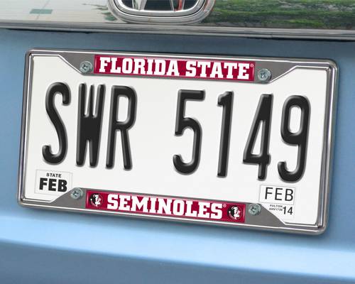 Florida State Seminoles Chromed Metal License Plate Frame - Click Image to Close