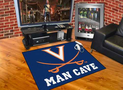 University of Virginia Cavaliers All-Star Man Cave Rug - Click Image to Close