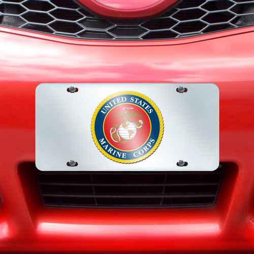 US Marine Corps Inlaid License Plate - Click Image to Close