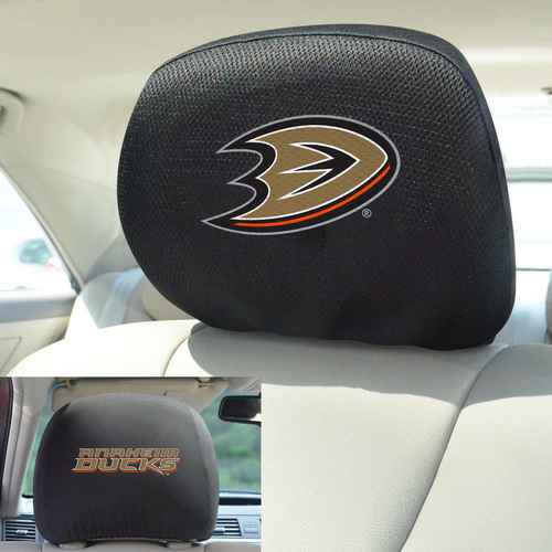 Anaheim Ducks 2-Sided Headrest Covers - Set of 2 - Click Image to Close