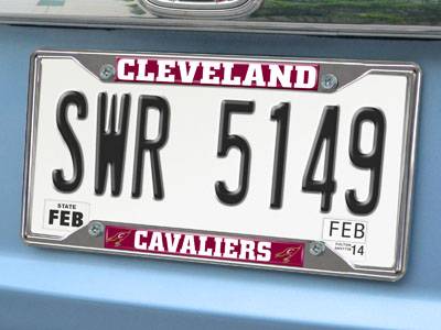 Cleveland Cavaliers Chromed Metal License Plate Frame - Click Image to Close