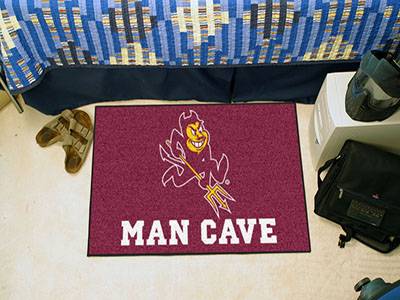 Arizona State Sun Devils Man Cave Starter Rug - Sparky - Click Image to Close