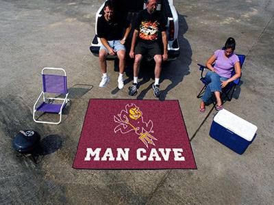 Arizona State Sun Devils Man Cave Tailgater Rug - Sparky - Click Image to Close