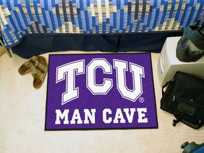 Texas Christian Horned Frogs Man Cave Starter Rug - Click Image to Close