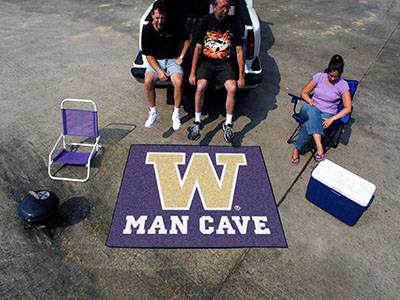 University of Washington Huskies Man Cave Tailgater Rug - Click Image to Close