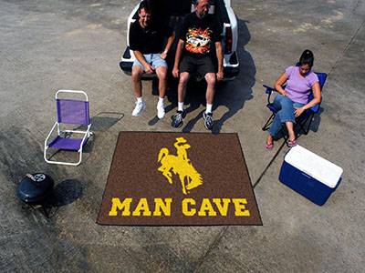 University of Wyoming Cowboys Man Cave Tailgater Rug - Click Image to Close