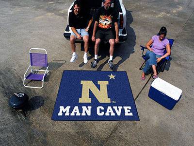 US Naval Academy Midshipmen Man Cave Tailgater Rug - Click Image to Close
