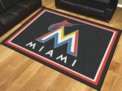 Miami Marlins 8'x10' Rug - Click Image to Close