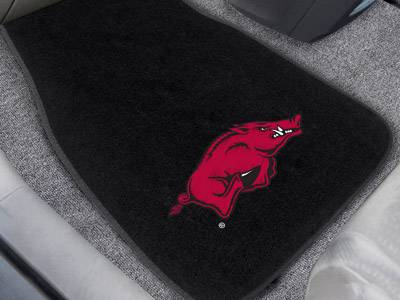 University of Arkansas Razorbacks Embroidered Car Mats - Click Image to Close