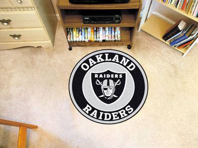 Oakland Raiders 27" Roundel Mat - Click Image to Close