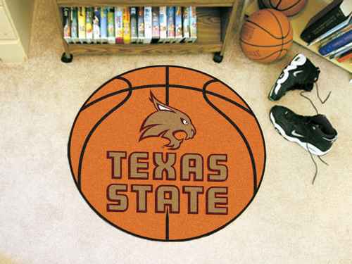 Texas State University Bobcats Basketball Rug - Click Image to Close