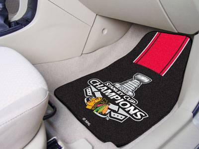 Chicago Blackhawks Championship Carpet Car Mats - Click Image to Close