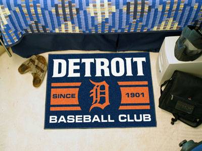 Detroit Tigers Baseball Club Starter Rug - Click Image to Close