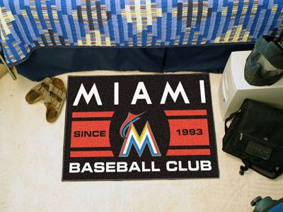 Miami Marlins Baseball Club Starter Rug - Click Image to Close