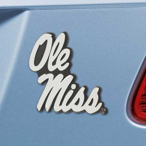 Ole Miss Rebels 3D Chromed Metal Car Emblem - Click Image to Close