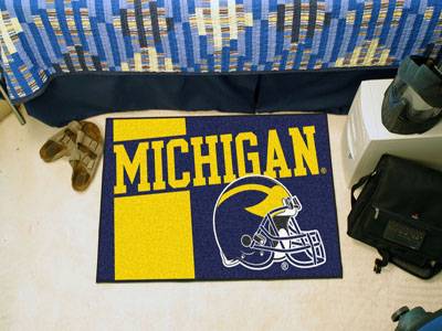Michigan Wolverines Starter Rug - Uniform Inspired - Click Image to Close