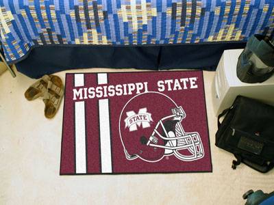 Mississippi State Bulldogs Starter Rug - Uniform Inspired - Click Image to Close