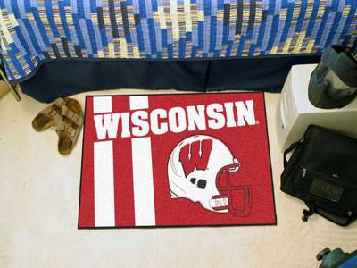 Wisconsin Badgers Starter Rug - Uniform Inspired - Click Image to Close