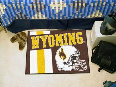 Wyoming Cowboys Starter Rug - Uniform Inspired - Click Image to Close