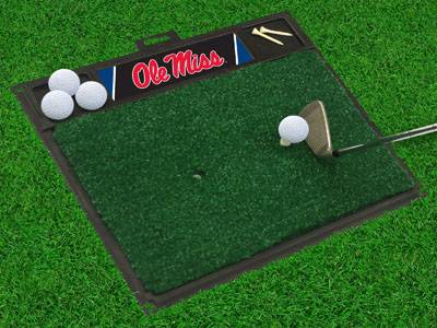 University of Mississippi Rebels Golf Hitting Mat - Click Image to Close