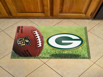 Green Bay Packers Scraper Floor Mat - 19" x 30" - Click Image to Close