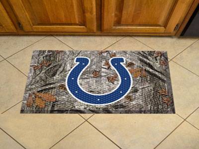 Indianapolis Colts Scraper Floor Mat - 19" x 30" Camo - Click Image to Close