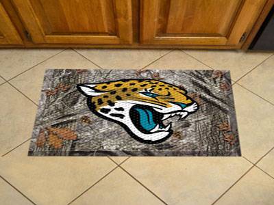 Jacksonville Jaguars Scraper Floor Mat - 19" x 30" Camo - Click Image to Close
